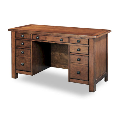 Aged Maple Executive Desk 54W - Single User Home Office