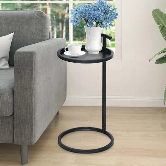 Round Metal Accent Table & C Table
