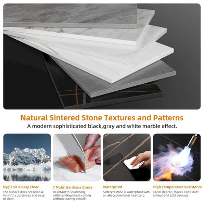 47 Long Narrow Console Tables Sintered Stone for Entryway Sofa Table - L 47 x W 12 x H 31