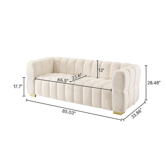 VANOMi 85inch Modern Couch, Leisure Comfortable Sofa - 85 x 33.86