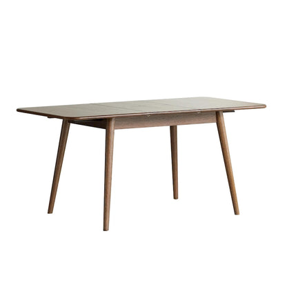 Walnut Solid Oak Wood Extendable Dining Table