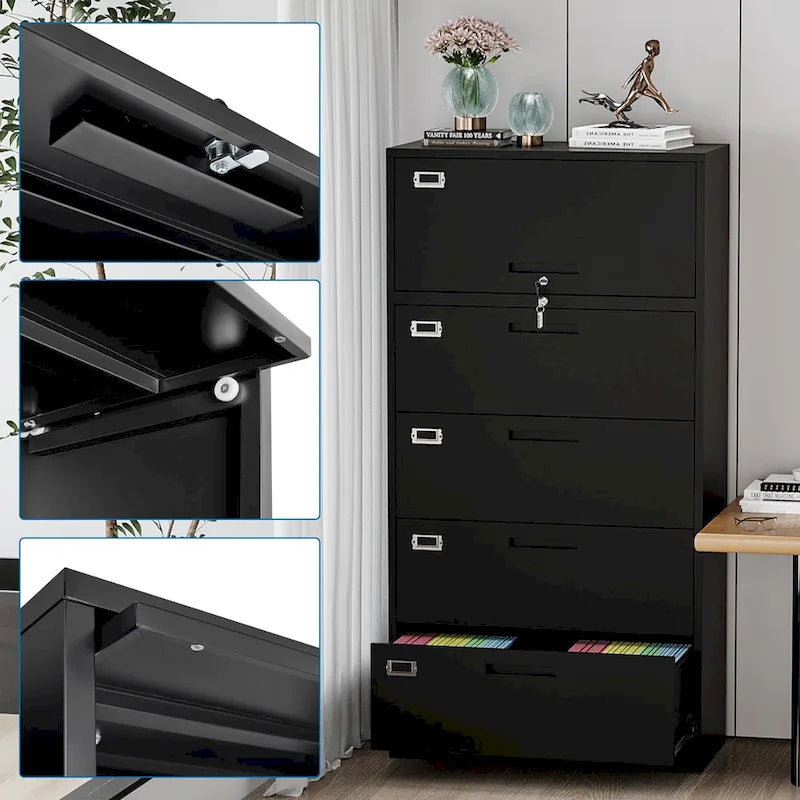 Steel Lateral File Cabinet with Lock