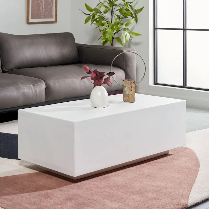 SAFAVIEH Dina Rectangle Coffee Table - 40 W x 20 D x 14 H - 40Wx20Dx14H