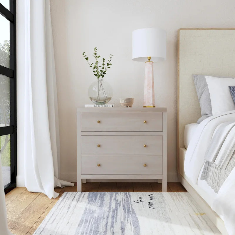 3-Drawer Wood Dresser