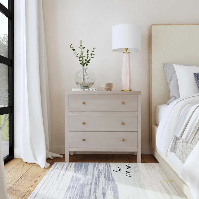 3-Drawer Wood Dresser