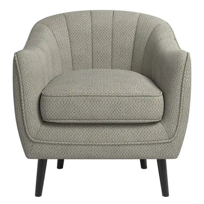 Mid-Century Channel-Tufted Accent Chair with Removable Cushion Cover