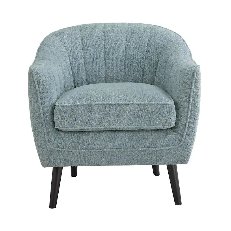 Mid-Century Channel-Tufted Accent Chair with Removable Cushion Cover