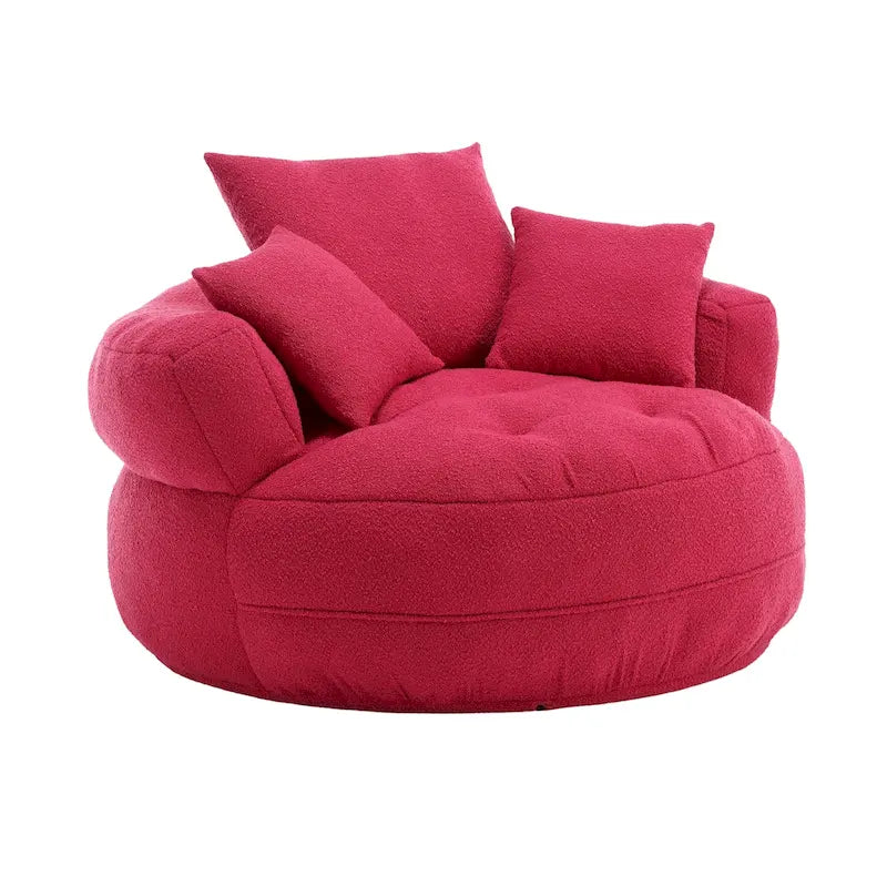 Circular wide living room fabric sofa, balcony homestay lazy sofa chair