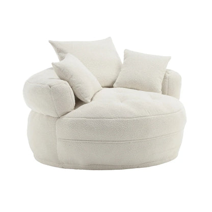 Circular wide living room fabric sofa, balcony homestay lazy sofa chair