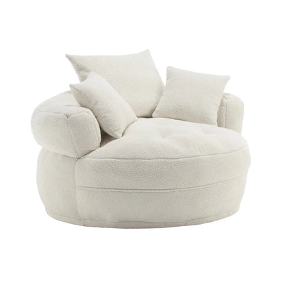 Circular wide living room fabric sofa, balcony homestay lazy sofa chair
