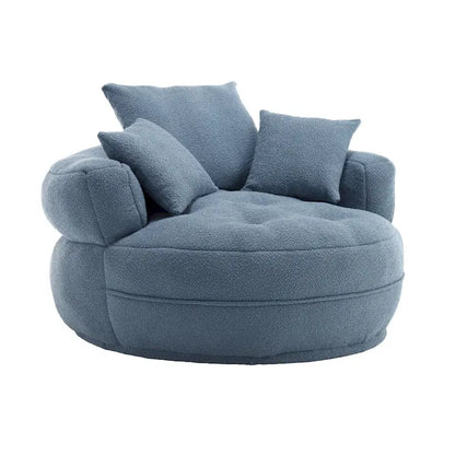 Circular wide living room fabric sofa, balcony homestay lazy sofa chair