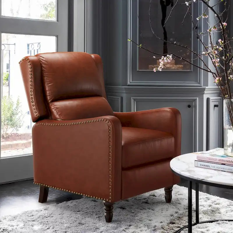 Genuine Leather Recliner Chair Comfortable Chairs for Living Room