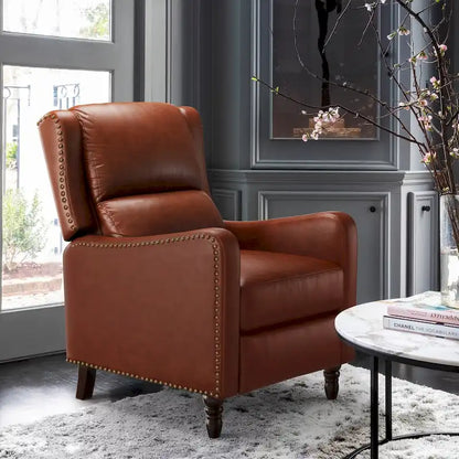 Genuine Leather Recliner Chair Comfortable Chairs for Living Room