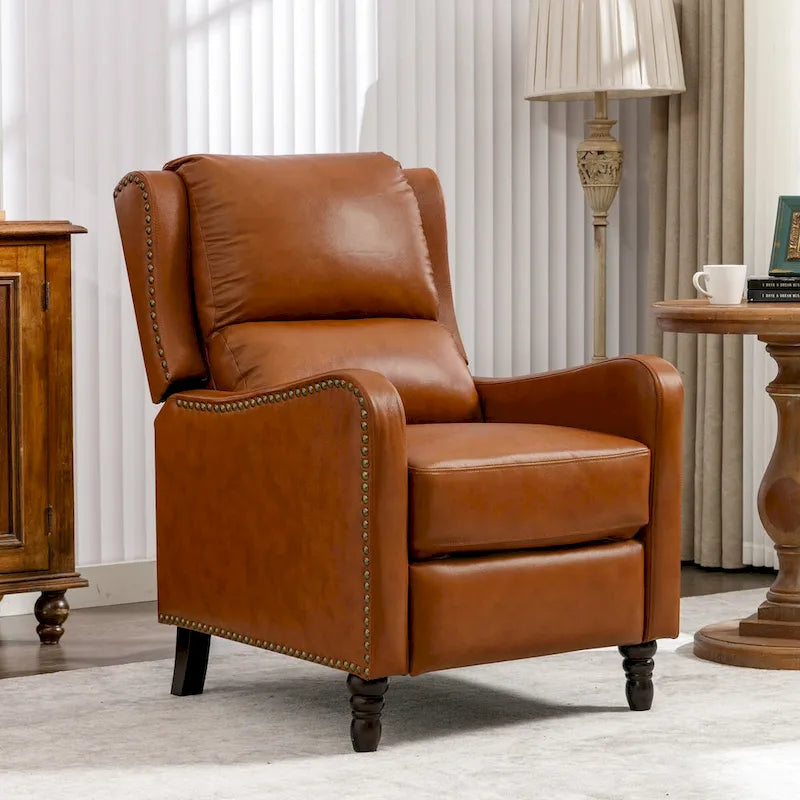 COZYMAN Genuine Leather Recliner Chair Comfortable Chairs for Living Room