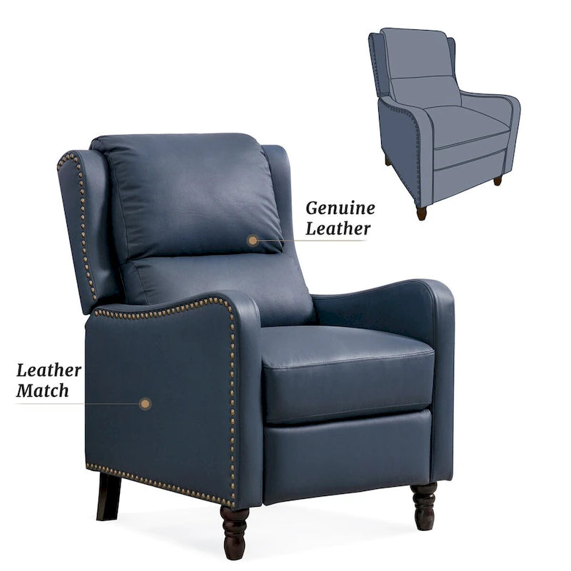 Genuine Leather Recliner Chair Comfortable Chairs for Living Room