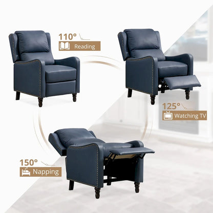 Genuine Leather Recliner Chair Comfortable Chairs for Living Room