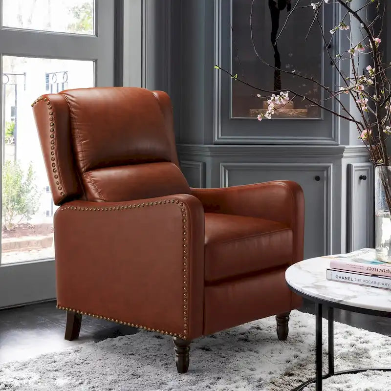 Genuine Leather Recliner Chair Comfortable Chairs for Living Room