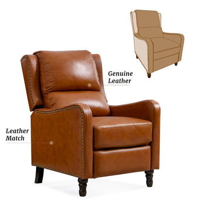 Genuine Leather Recliner Chair Comfortable Chairs for Living Room