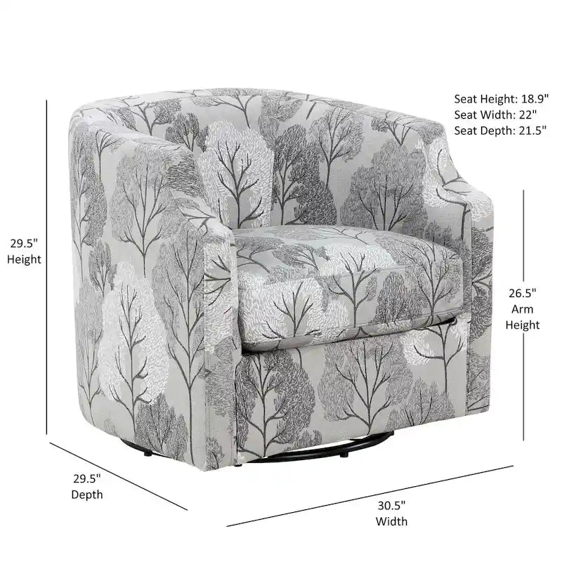 Swivel Glider Barrel Chair