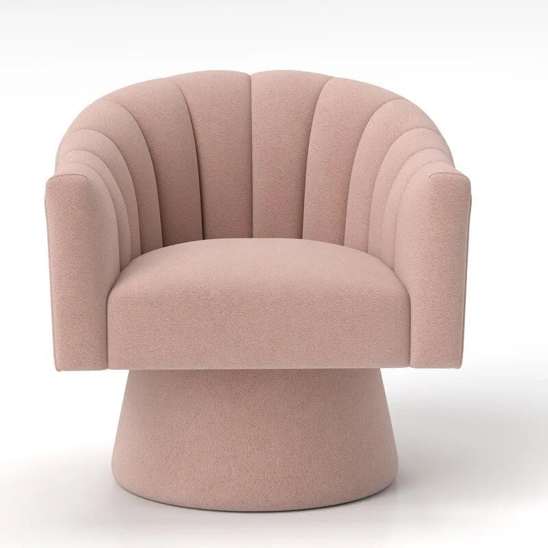 Modern Glam Velvet Upholstered Round Swivel Accent Arm Barrel Chair for Living Room Set of 2