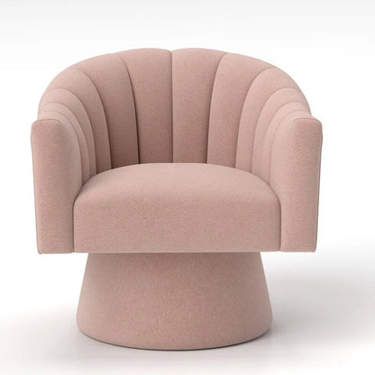Modern Glam Velvet Upholstered Round Swivel Accent Arm Barrel Chair for Living Room Set of 2