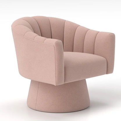 Modern Glam Velvet Upholstered Round Swivel Accent Arm Barrel Chair for Living Room Set of 2