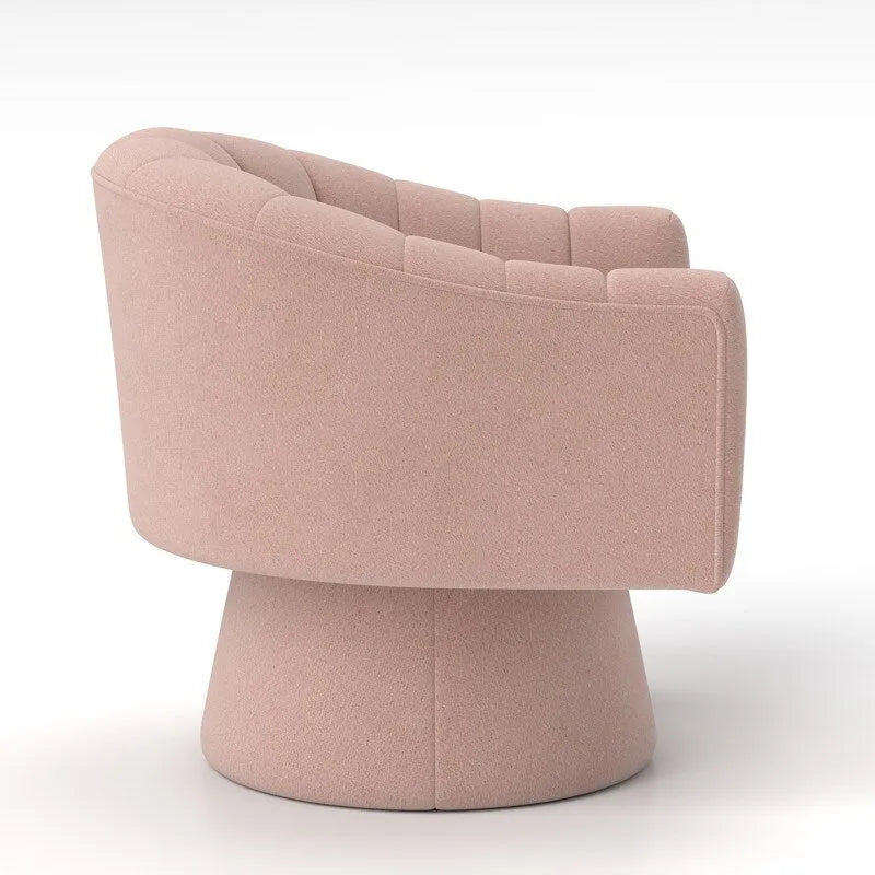 Modern Glam Velvet Upholstered Round Swivel Accent Arm Barrel Chair for Living Room Set of 2