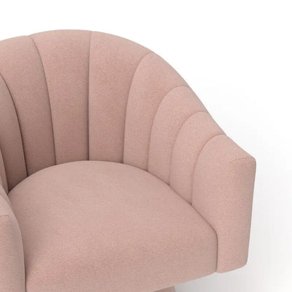 Modern Glam Velvet Upholstered Round Swivel Accent Arm Barrel Chair for Living Room Set of 2