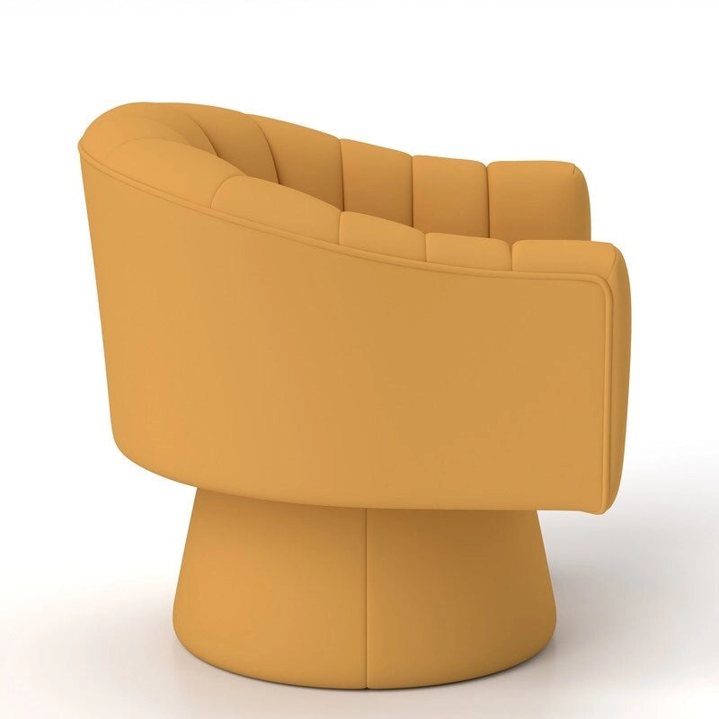 Modern Glam Velvet Upholstered Round Swivel Accent Arm Barrel Chair for Living Room Set of 2