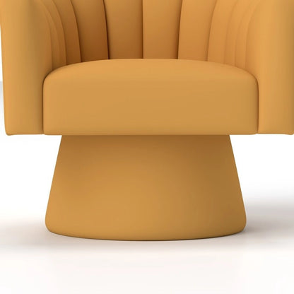 Modern Glam Velvet Upholstered Round Swivel Accent Arm Barrel Chair for Living Room Set of 2
