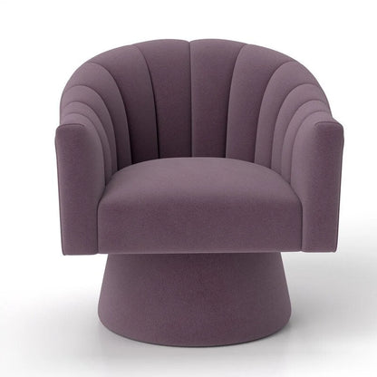 Modern Glam Velvet Upholstered Round Swivel Accent Arm Barrel Chair for Living Room Set of 2