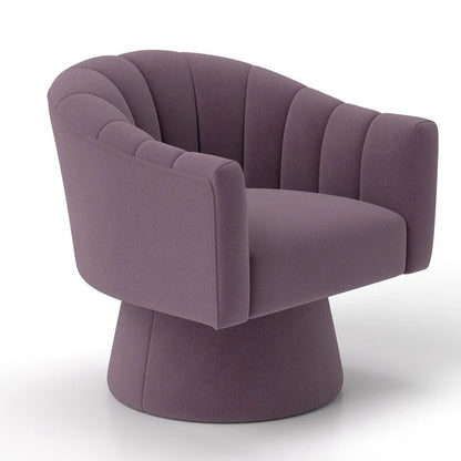 Modern Glam Velvet Upholstered Round Swivel Accent Arm Barrel Chair for Living Room Set of 2