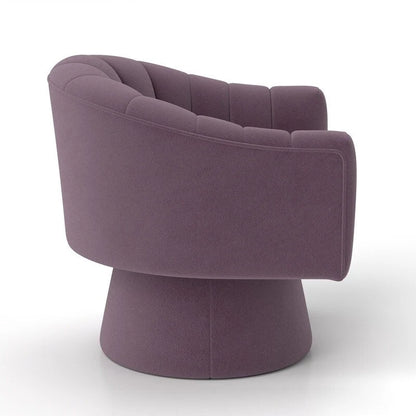 Modern Glam Velvet Upholstered Round Swivel Accent Arm Barrel Chair for Living Room Set of 2
