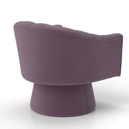 Modern Glam Velvet Upholstered Round Swivel Accent Arm Barrel Chair for Living Room Set of 2
