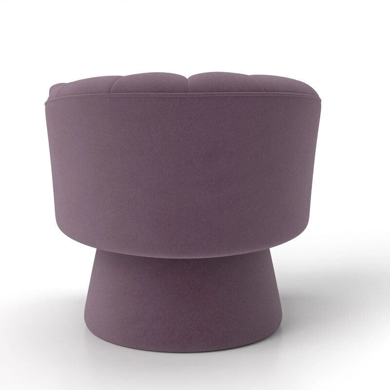 Modern Glam Velvet Upholstered Round Swivel Accent Arm Barrel Chair for Living Room Set of 2