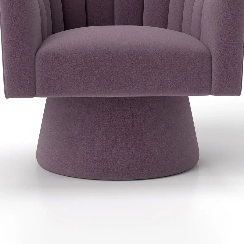 Modern Glam Velvet Upholstered Round Swivel Accent Arm Barrel Chair for Living Room Set of 2