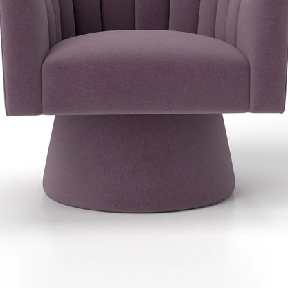 Modern Glam Velvet Upholstered Round Swivel Accent Arm Barrel Chair for Living Room Set of 2