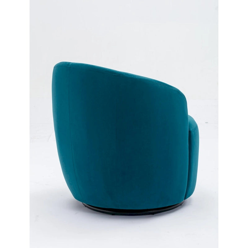 Swivel Accent Chair, Modern Round Vanity Chair for Living Room, Comfy Velvet Barrel Armchair, Small Single Sofa