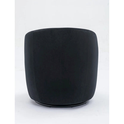 Swivel Accent Chair, Modern Round Vanity Chair for Living Room, Comfy Velvet Barrel Armchair, Small Single Sofa