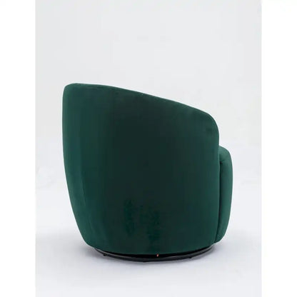 Swivel Accent Chair, Modern Round Vanity Chair for Living Room, Comfy Velvet Barrel Armchair, Small Single Sofa