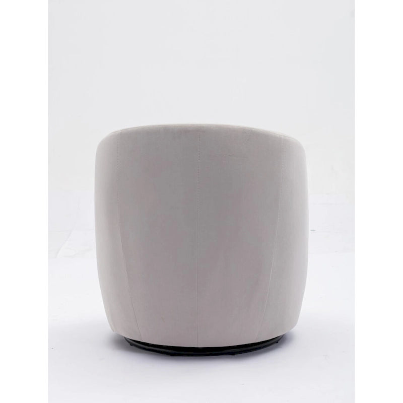 Swivel Accent Chair, Modern Round Vanity Chair for Living Room, Comfy Velvet Barrel Armchair, Small Single Sofa