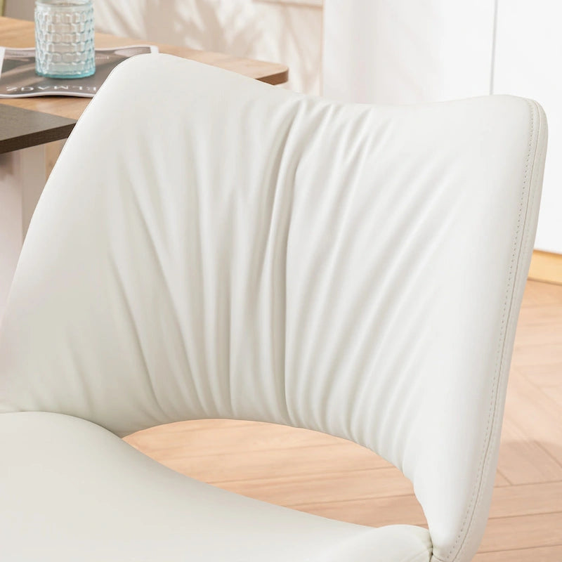 Swivel Armless Ergonomic Office Chair with Wheels