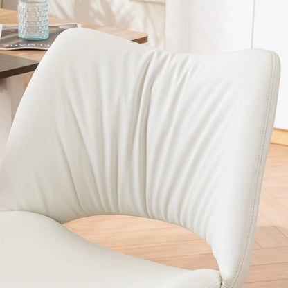 Swivel Armless Ergonomic Office Chair with Wheels