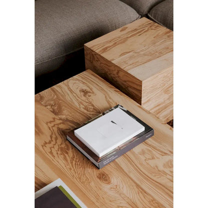 Macari Modern Natural Burl Wood Side Table - 18W x 18D x 16H