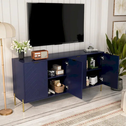 Mid-Century Four Door Storage Buffets Sideboards