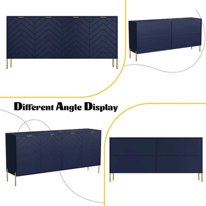 Mid-Century Four Door Storage Buffets Sideboards