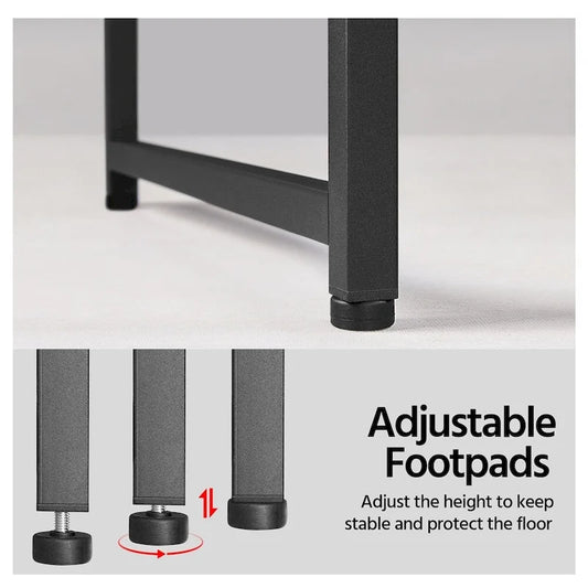 Yaheetech 47.5-inch Home Office Computer Desk with Power Outlet and Elevated Bookshelf