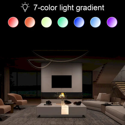 Luminous Chic: White Dual-Drawer Coffee Table with LED Display Top