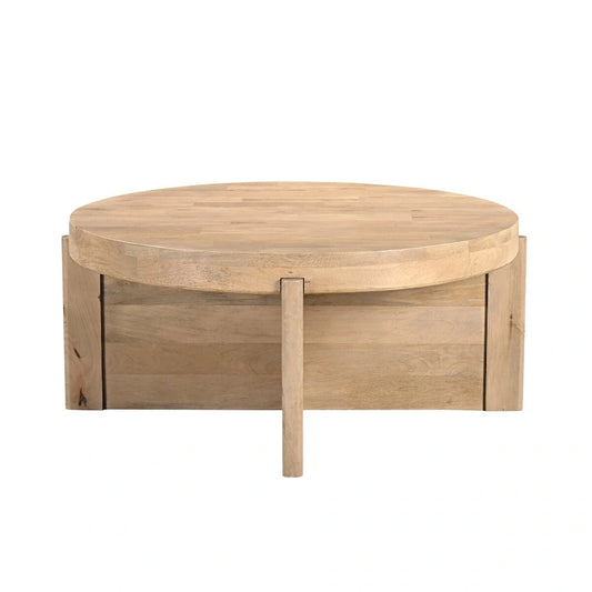 Milton Round Solid Wood Coffee Table