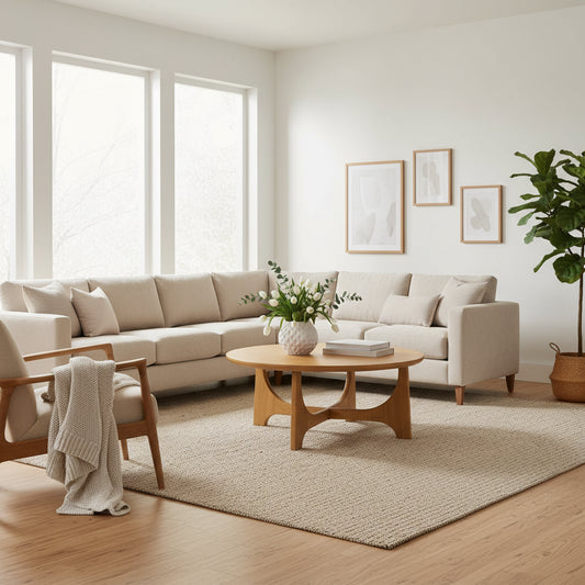 Natural Wood Coffee Table 40x40x18 Inch